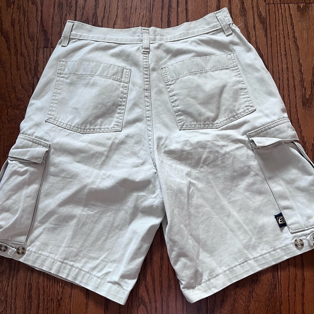 Vintage 90’s Baggy Cargo Shorts East Side JNCO Style Tan Made in Canada